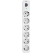 Сетевой фильтр Powercom SP-06W 1,8 м (6 розеток) белый/серый
