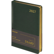 Ежедневник датированный 2027 Attache А5 168л 143x210 зелен(золотистый срез)