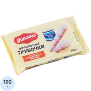Вафли трубочки Яшкино Со вкусом сгущеного молока 190г КВ329 Вафли трубочки Яшкино Со вкусом сгущеного молока 190г КВ329
