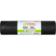 Мешки для мусора 120 л, 70х110см 50 шт/рул 25 мкм (ПВД)(чер.)